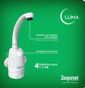 Torneira Eletronica Zagonel Luna 4t 5500w 220v Br