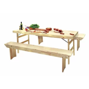 Conjunto de Mesa com Bancos Tramontina Naturalle Dobravel - Image 1