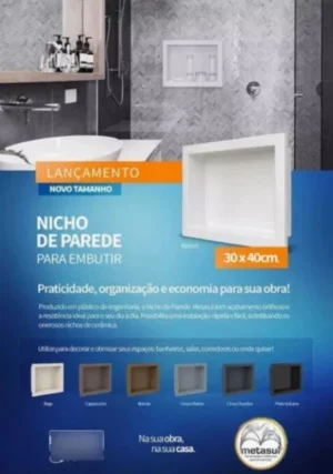 Nicho Metasul/arquitech Emb 30x60 Branco - Image 3