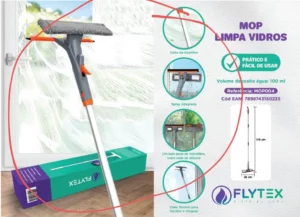 Flytex Esfregao Mop Limpa Vidros Spray Cabo 1.75m