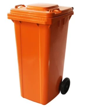 Contentor Starke/lar Plasticos 120l Laranja Lixeira com Roda