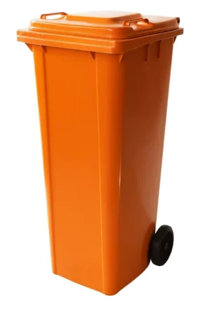 Contentor Starke/lar Plasticos 240l Laranja Lixeira com Roda