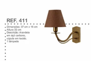 Luminum Arandela Linho Marrom Ov Ref 0411