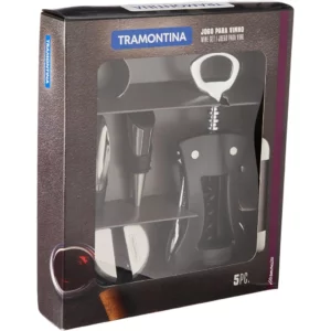 Jogo 5pc para Vinho Harmoniza Pre Tramontina Preto