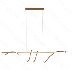 Dinamica Pendente Qd05374 Led 72w 3000k Dourado 5400lm