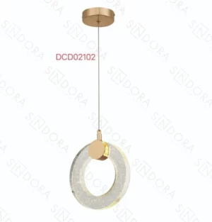 Dinamica Pendente Qd05129 20cm 6w 3000k 450lm Dourado