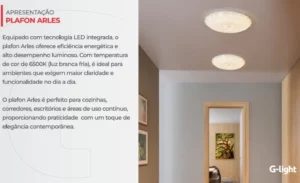 Querolustre Plafon Arles 255 Led 12 W 6500k Autovolt **