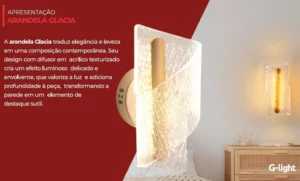 Querolustre Arandela Glacia Led 6w 3/4/6000k **