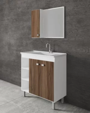 Crepaldi Kit Vega 80cm Balc/esp Nogal/pecan Cr-0302-14