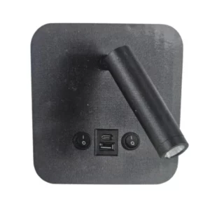 Astraled Arandela Led Quadrado Dalo 3000k Usb Preto Ad-4084