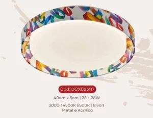 Querolustre Plafon Dcx023117 Aquarela 2 **