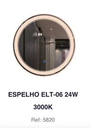 Nitrolux Espelho Led Touch Elt-06 24w 3000k - 5820 Redondo