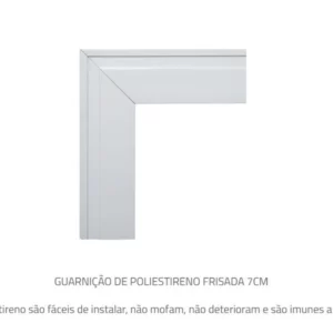 Graddus Guarnicao Gr70g Barra 2.25 X 7cm Frisado Branco